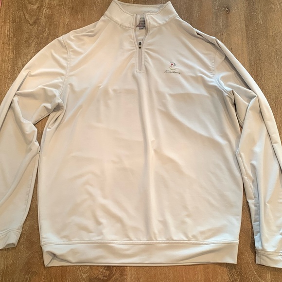 Peter Millar Large Wicking Quarter Zip in White from River Course - Picture 2 of 12